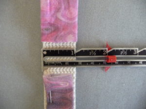 Sewn By Tanya - Project Review - DIY Yoga Strap - comparing widths of fabric strips