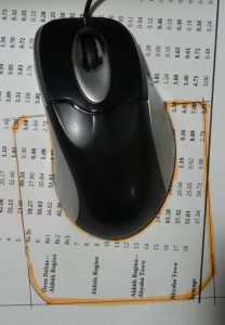 Trace mouse to estimate shape of rest