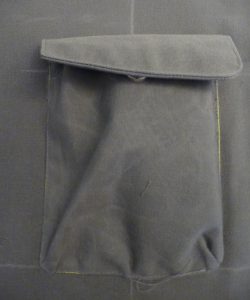 Grey patch pocket with matching flap