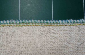 Serged towel edge