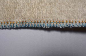 Back of serged towel edge
